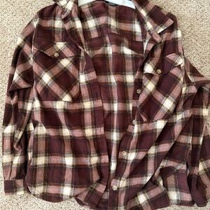 Plaid Button-Up Shirt